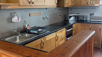 Apartemen Basic | Dapur pribadi | Lemari es kecil, microwave, oven, dan kompor