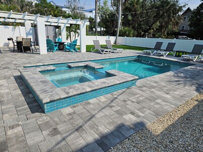 Private Pool Beach House- 4 Min Walk to Beach- Near Publix & Dining