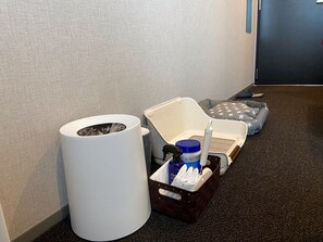 Hair dryer, towels