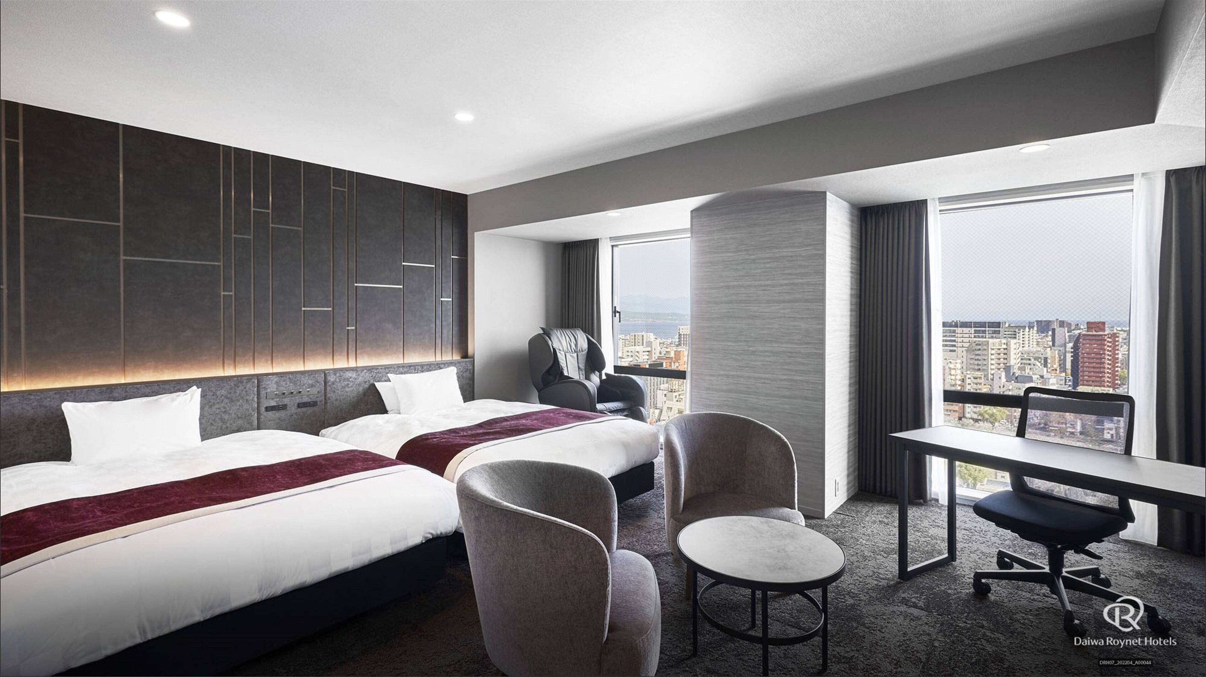 Premium bedding, down comforters, memory foam beds, in-room safe