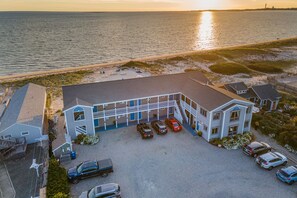 Exterior - Oceanfront dream studio with full kitchen, AC, bay-view balcony & firepit (North Truro)