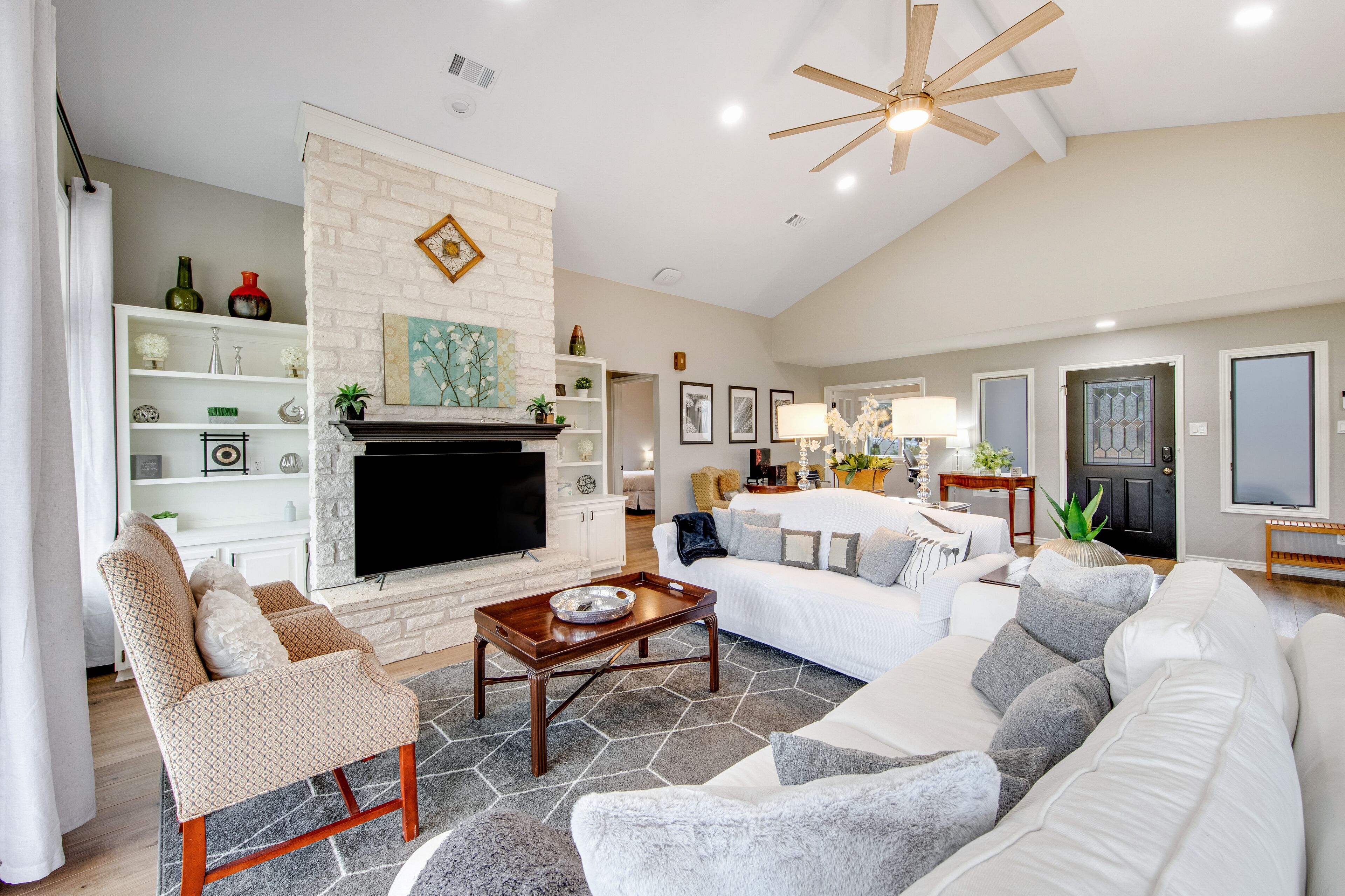 Lake home on golf course with sunset-view deck, pool & tennis - deer sightings