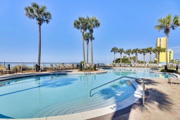 A heated pool