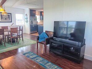 TV, DVD player, stereo