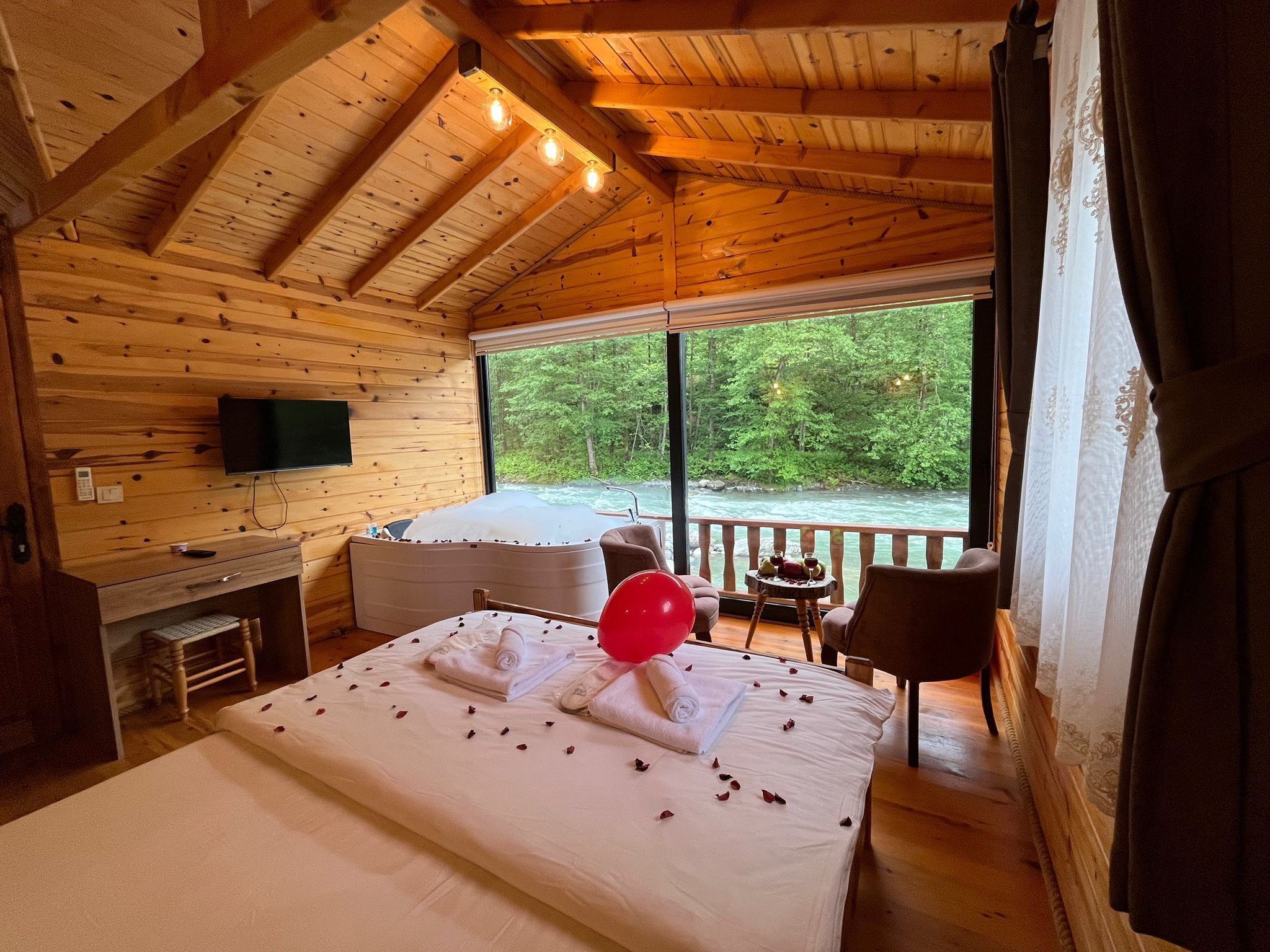 Romantic Bungalow, 1 Bedroom, Smoking, River View | Premium bedding, down comforters, minibar, iron/ironing board