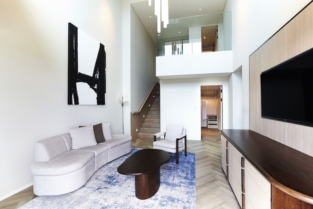 Club Duplex Suite Ocean View (Club access for 4) | 2 slaapkamers, luxe beddengoed, een gratis minibar