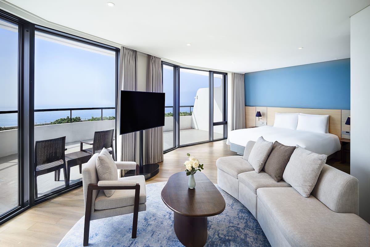 Junior Suite King Ocean View | 2 slaapkamers, luxe beddengoed, een gratis minibar