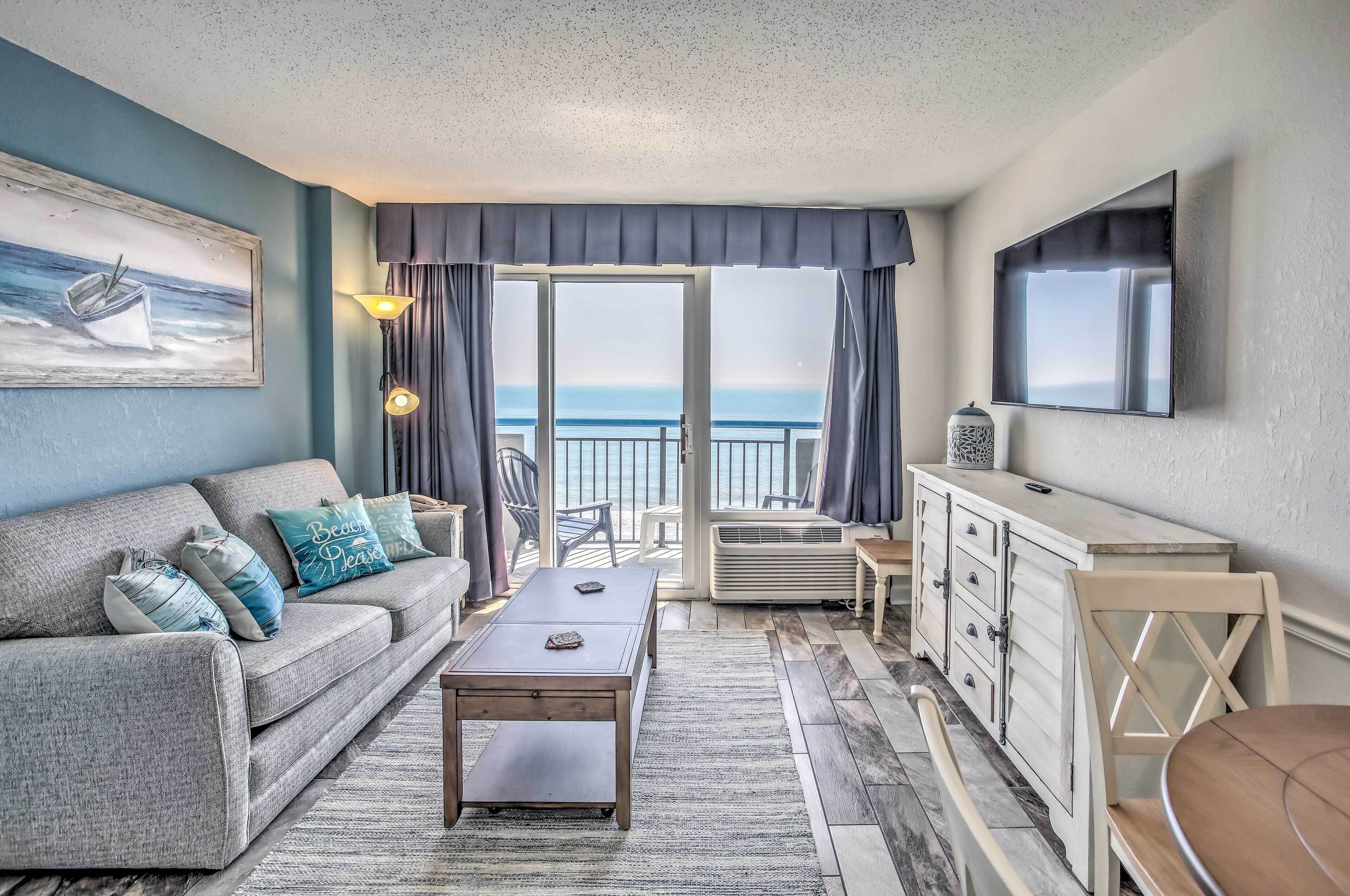 Airy Oceanfront Myrtle Beach Condo w/ Balcony