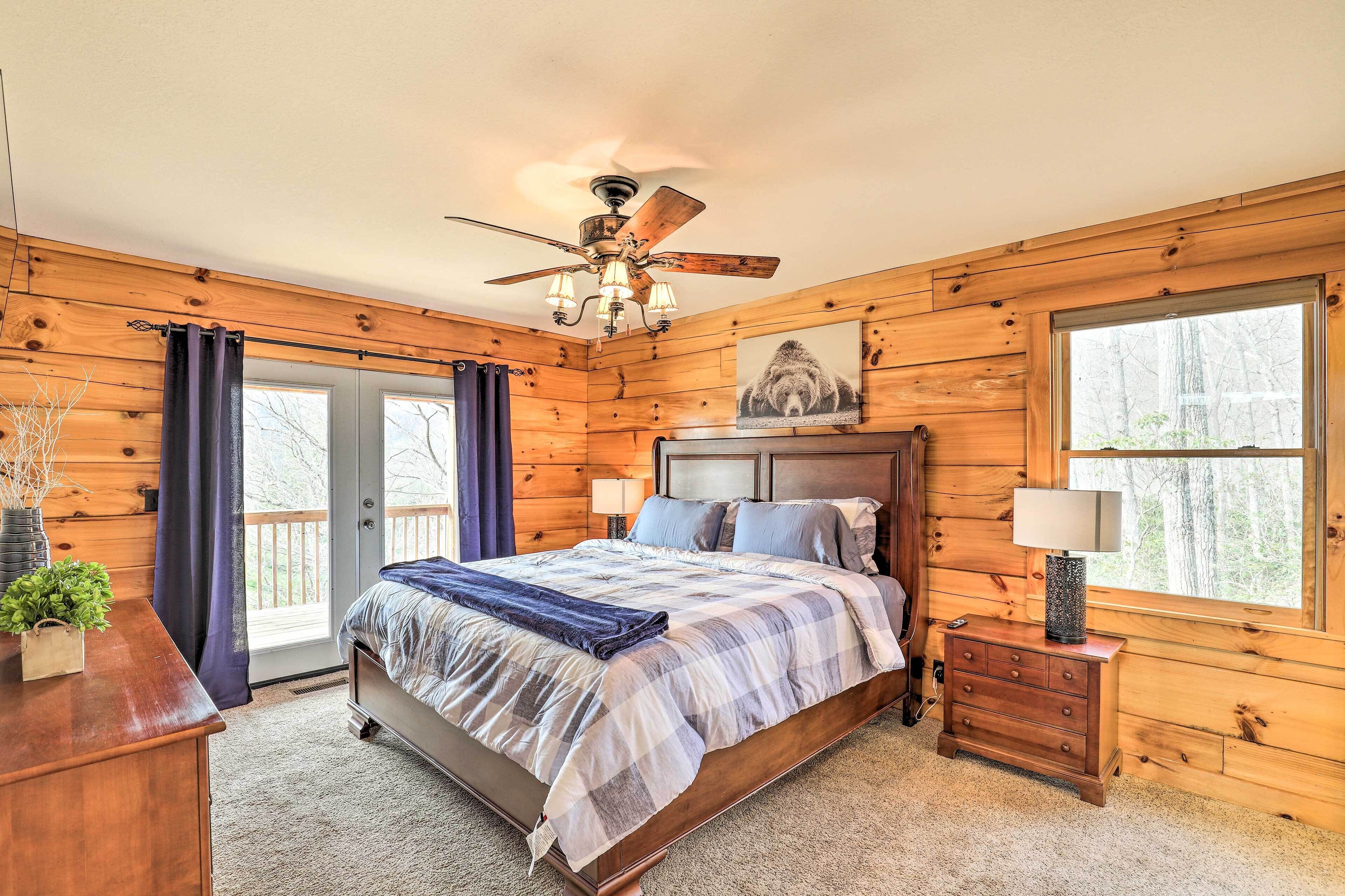 Rustic Cabin w/ Mountain Views & Private Deck!