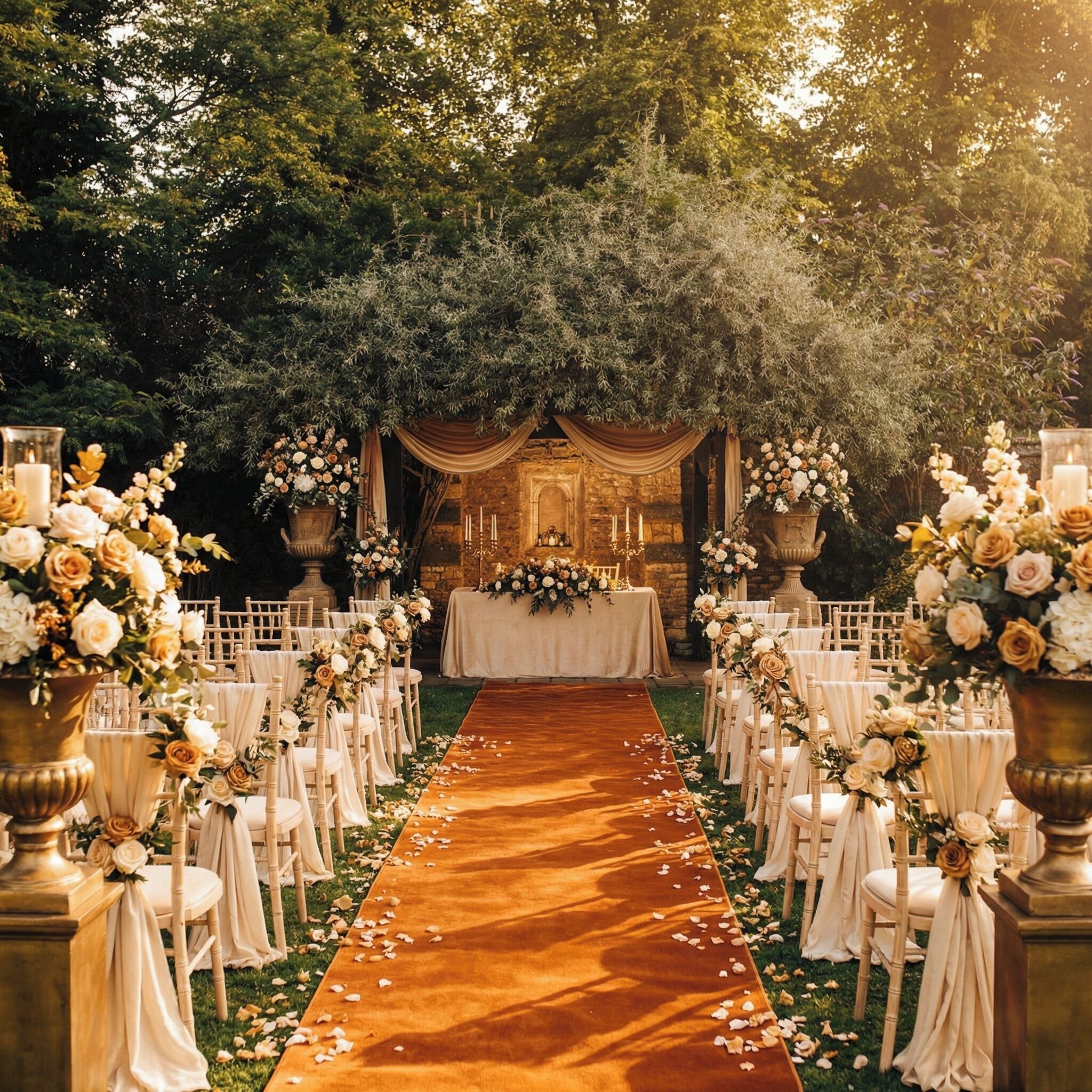 Outdoor wedding area
