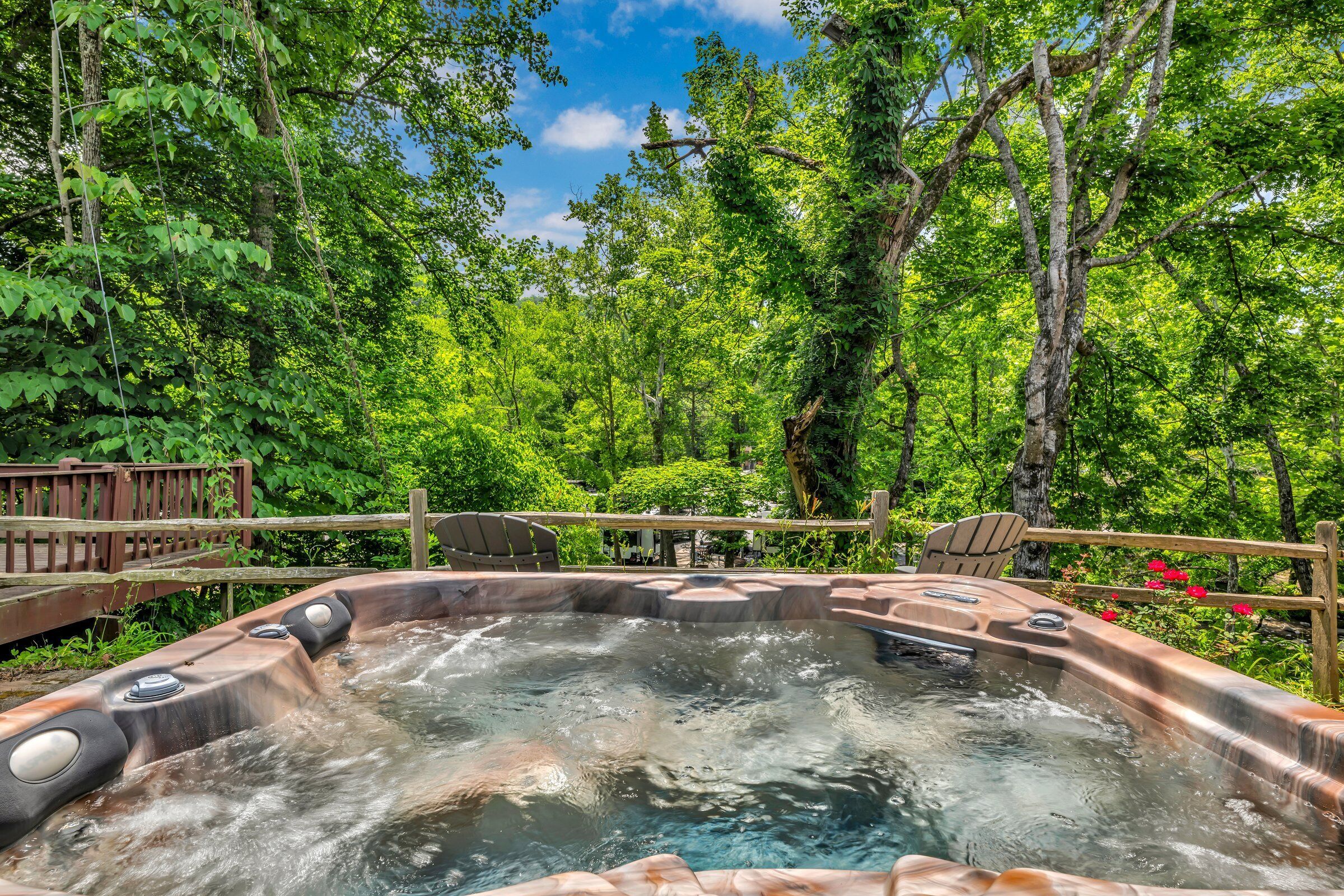 Outdoor spa tub