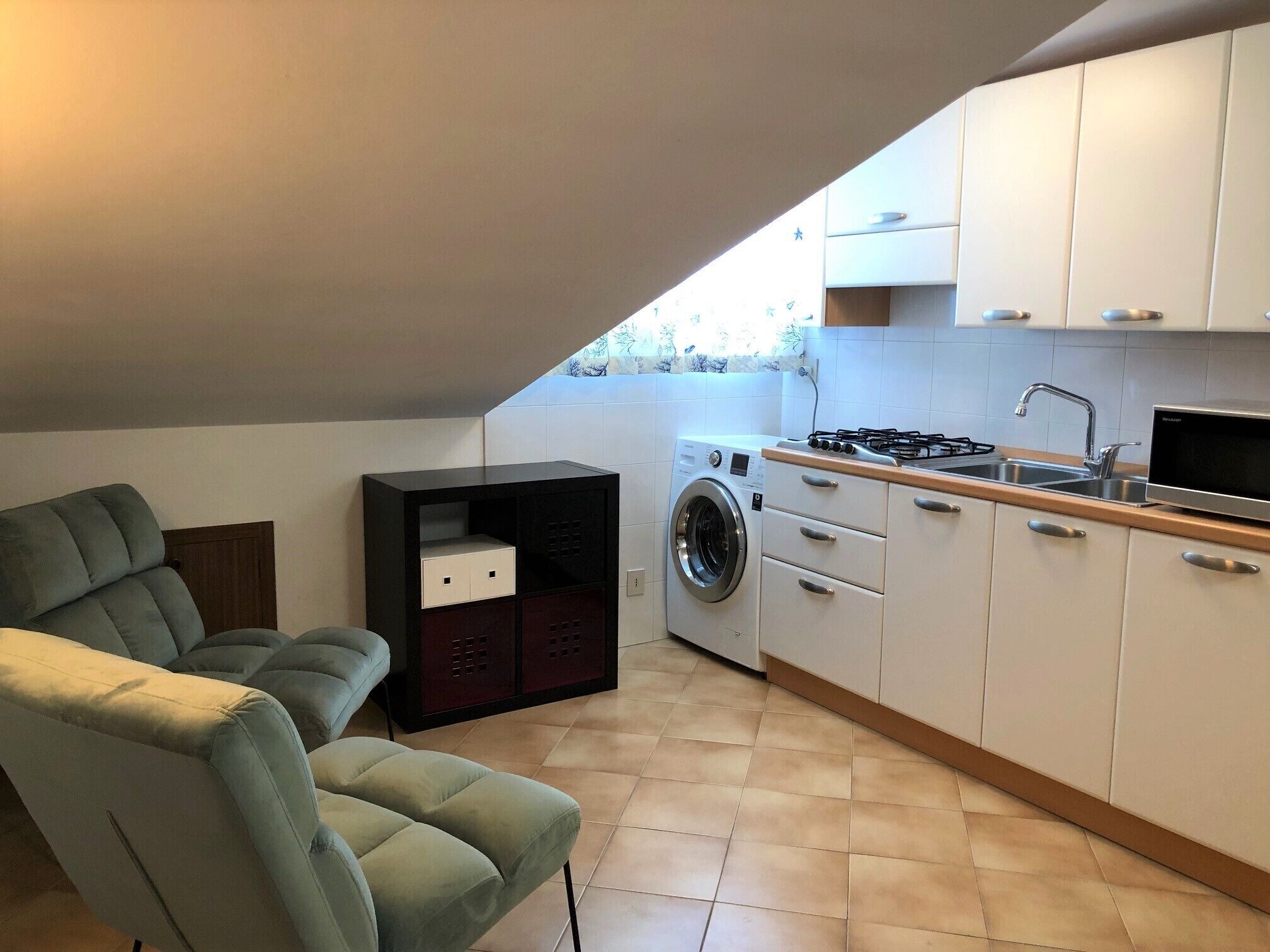 central attic with two bedrooms