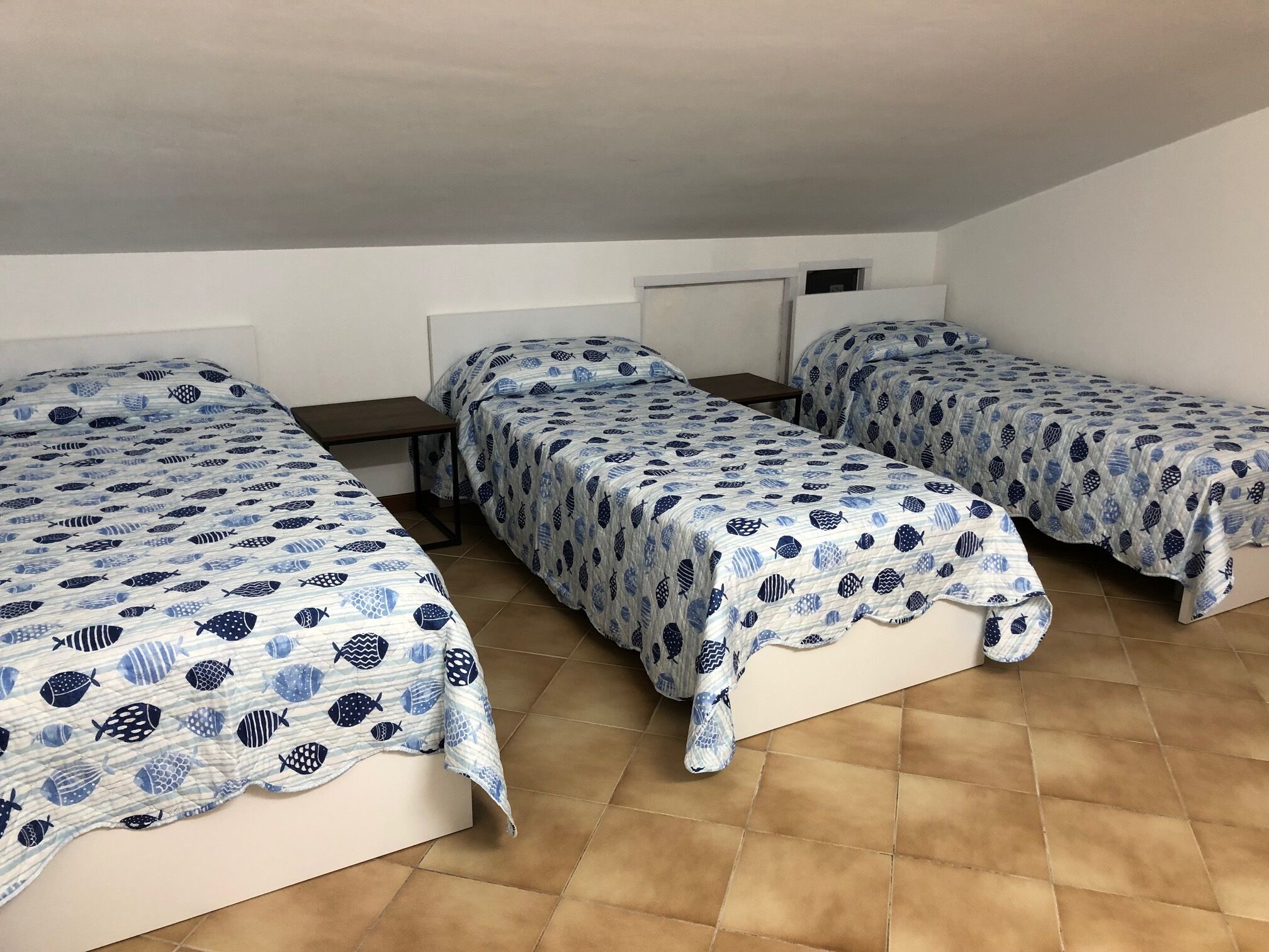 central attic with two bedrooms