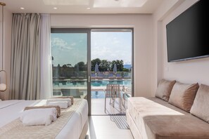 Superior Room with Private Pool | Desk, free WiFi, bed sheets - Nima Boutique Hotel (Apokoronas)