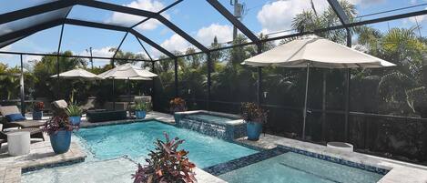 Outdoor pool, a heated pool