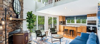 Fireplace, Wraparound Deck, & WiFi at Chalet Cabin