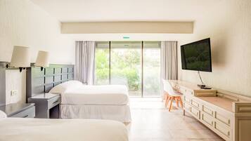 Laptop workspace, free WiFi, bed sheets