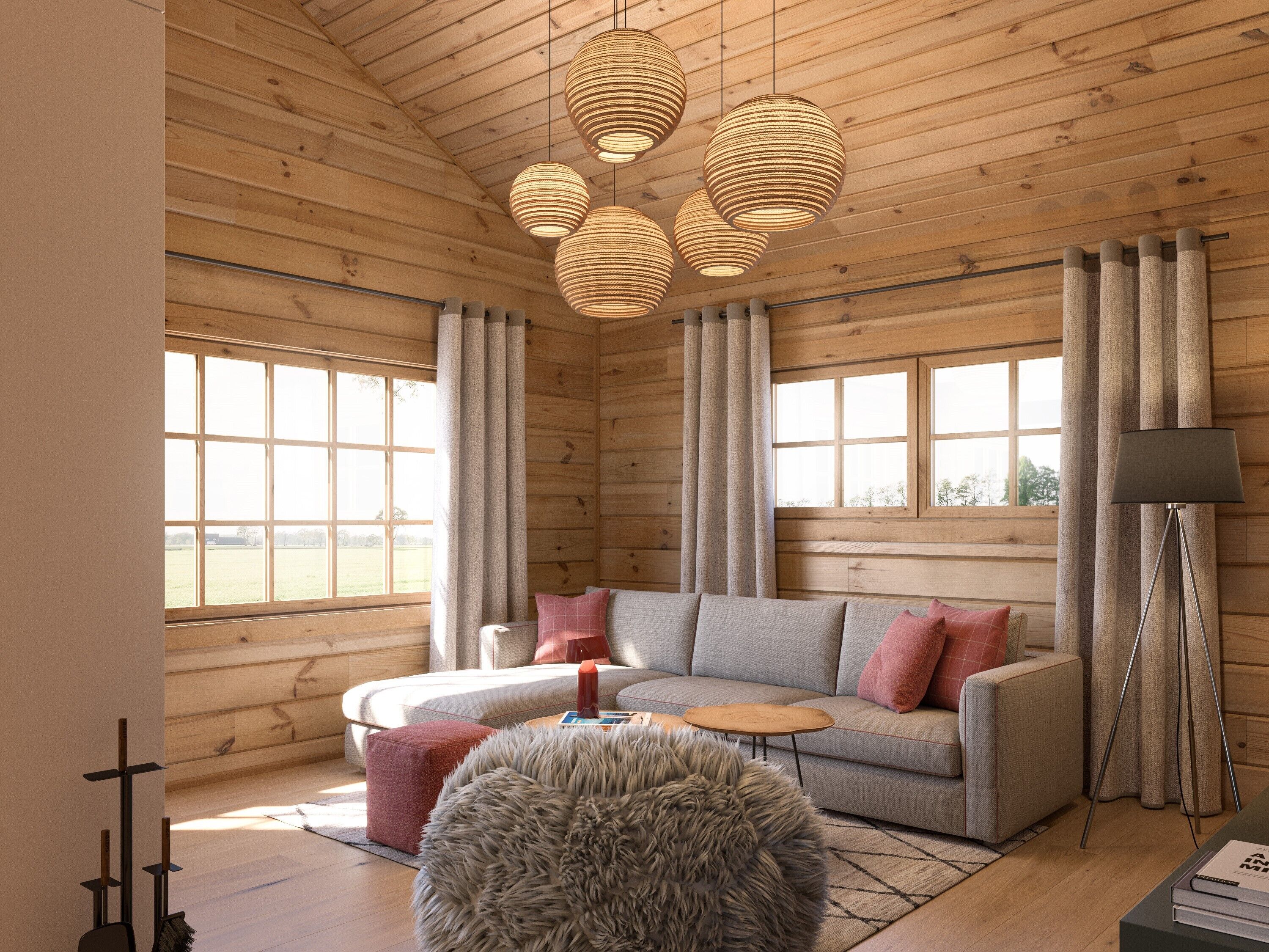 Comfort House, 1 King Bed, Sauna, Valley View | Living area | Flat-screen TV