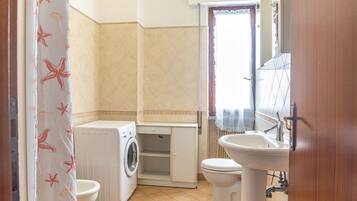 Rainfall showerhead, bidet, towels