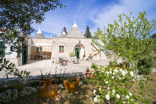 Wonderful Trulli building in Locorotondo countryside