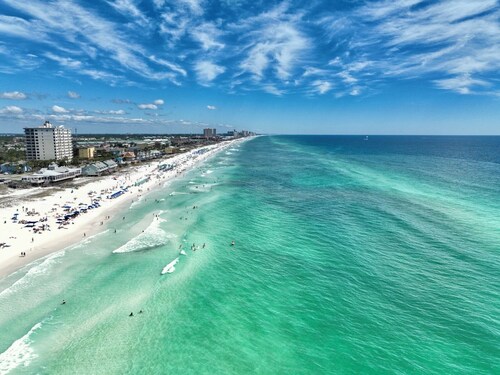 2026 now available! 4bed4bath, 2nd row, Private beach, Tiki room!