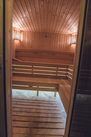 Sauna, dampbad, tyrkisk bad/hammam