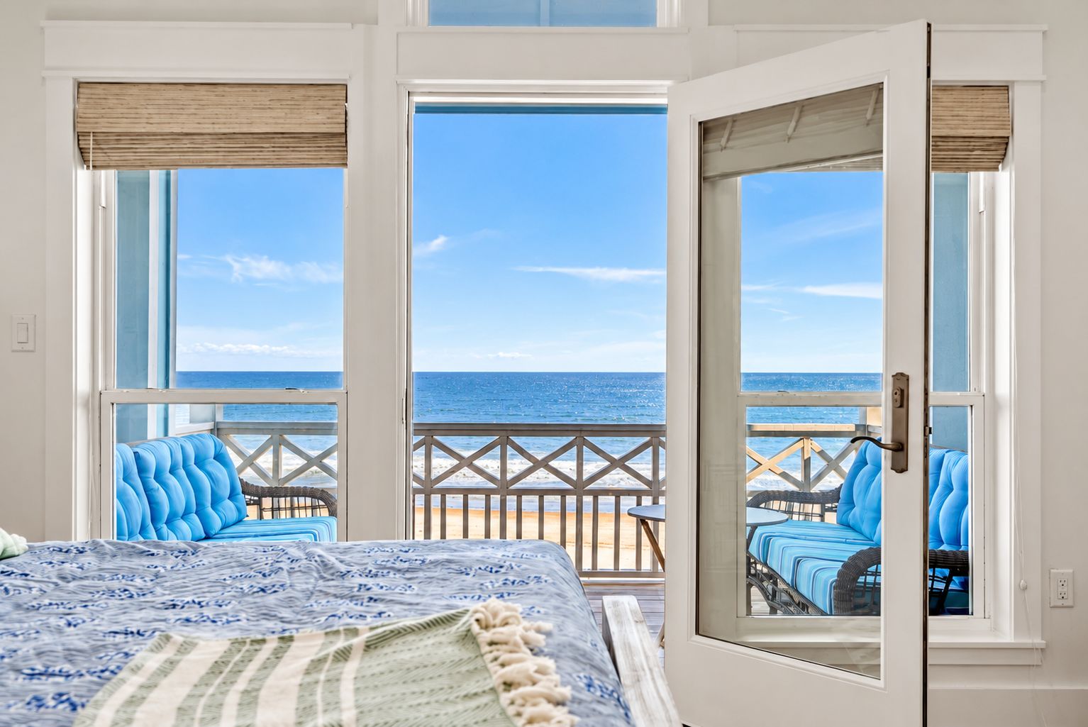 Primary suite includes an ensuite bath and access to your private ocean-view patio.