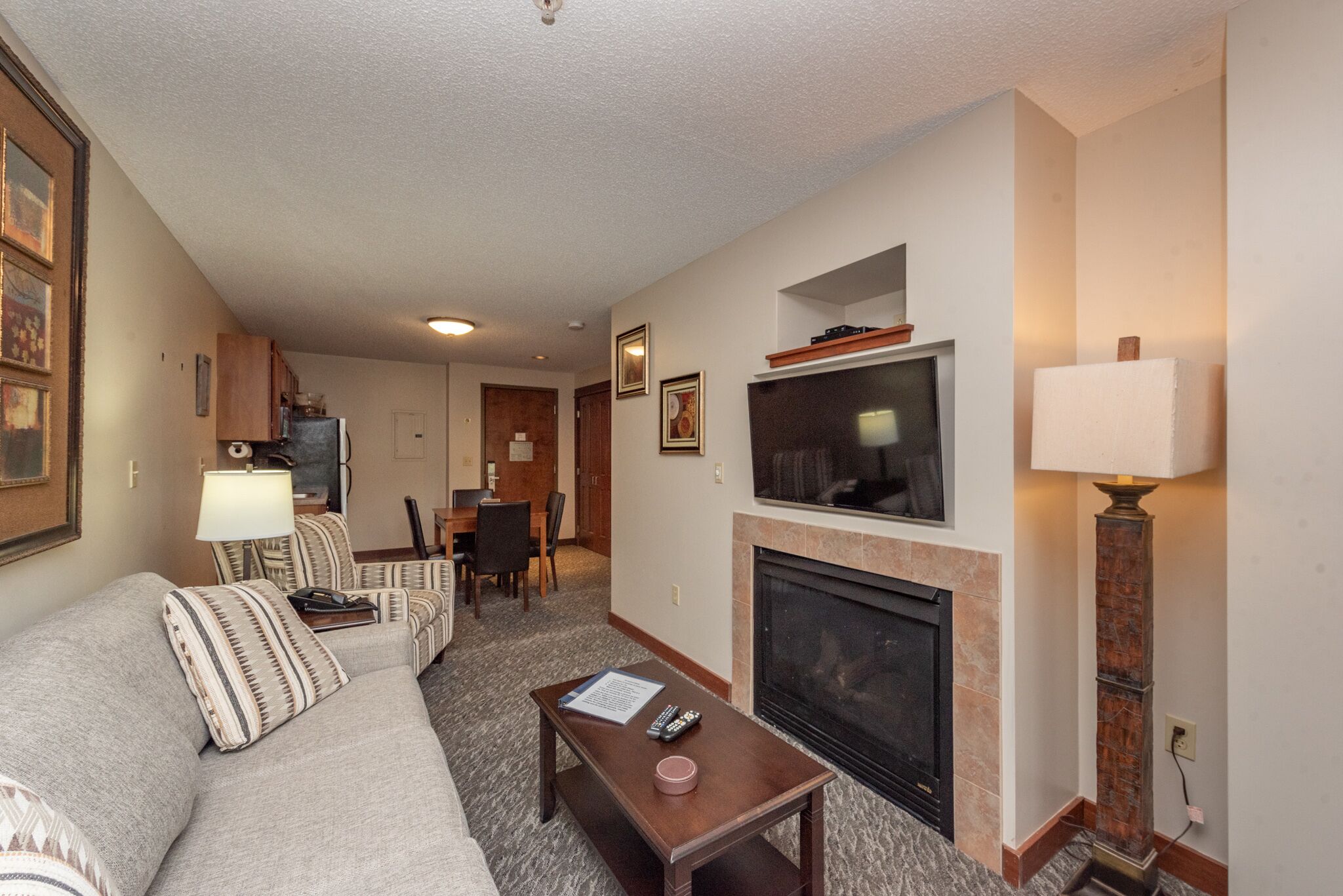 Suites at Silver Tree A205: One bedroom lake view suite, kitchenette & private b