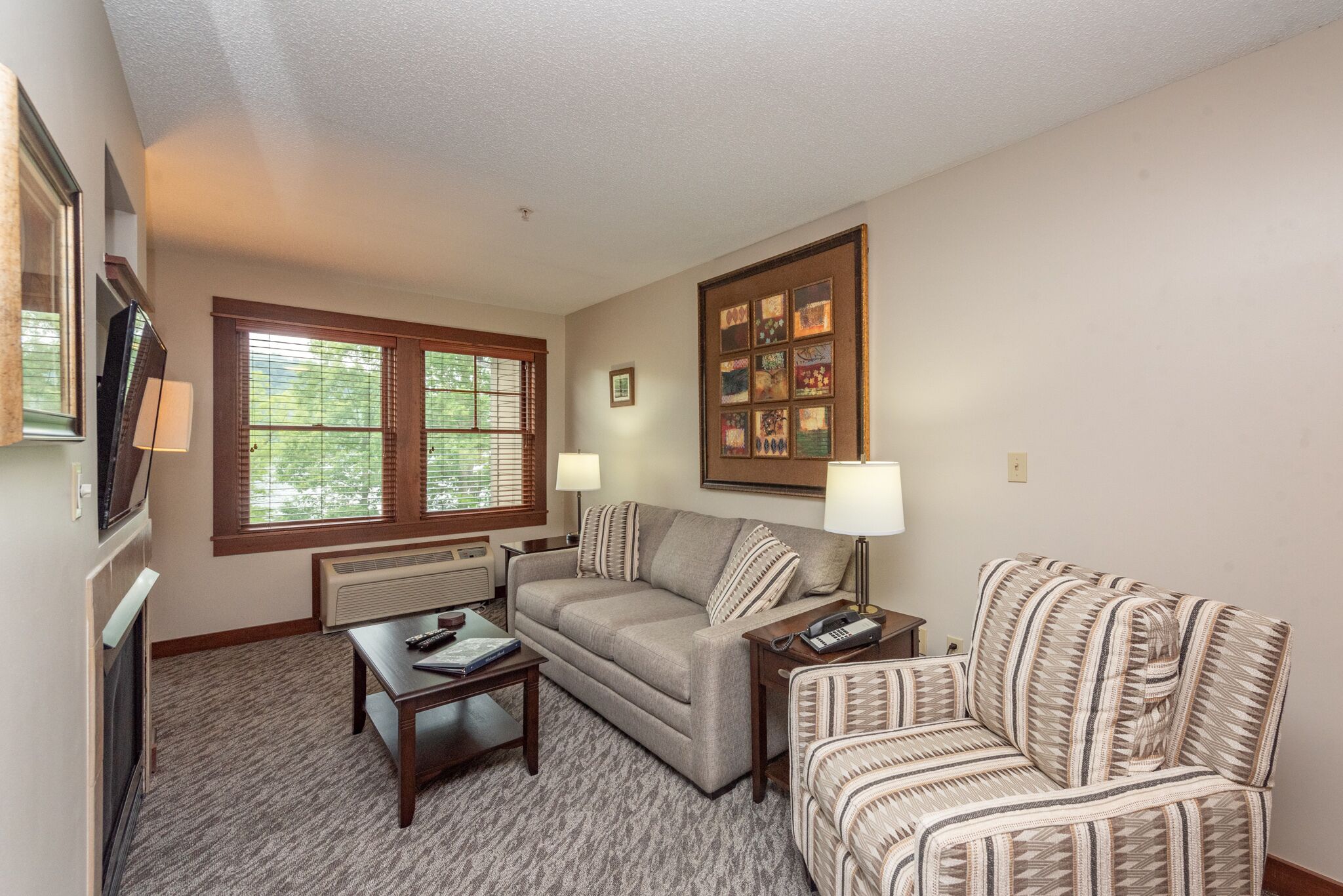 Suites at Silver Tree A205: One bedroom lake view suite, kitchenette & private b