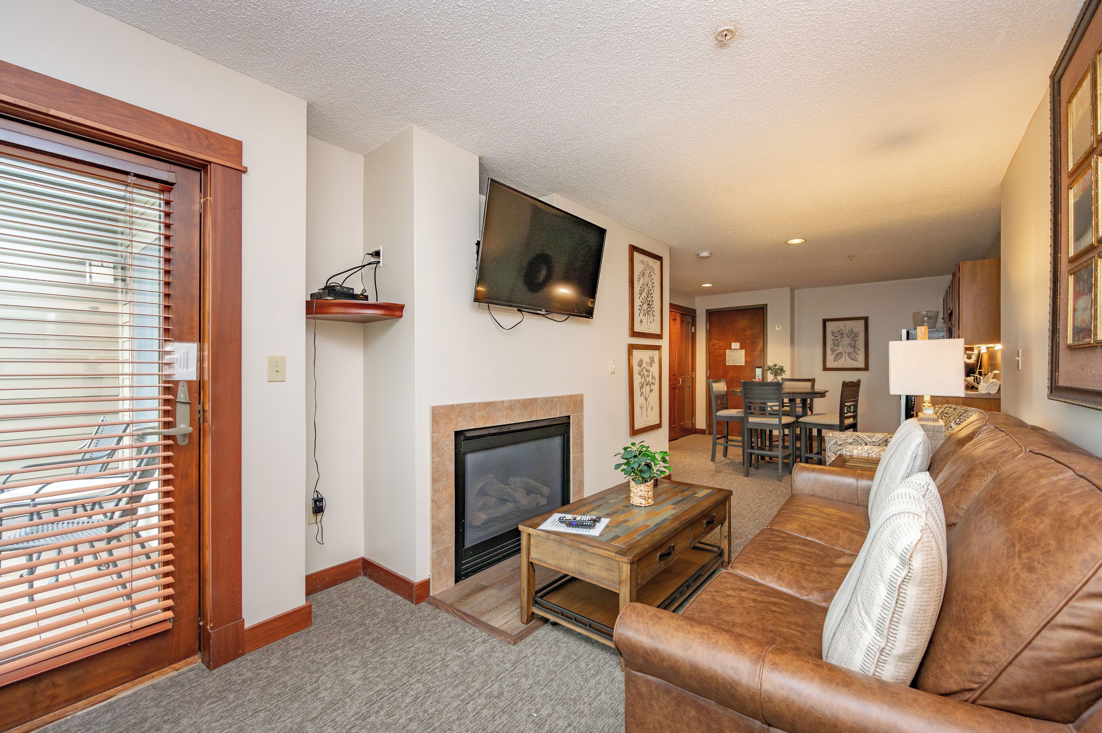 TV, caminetto, videogiochi, lettore DVD