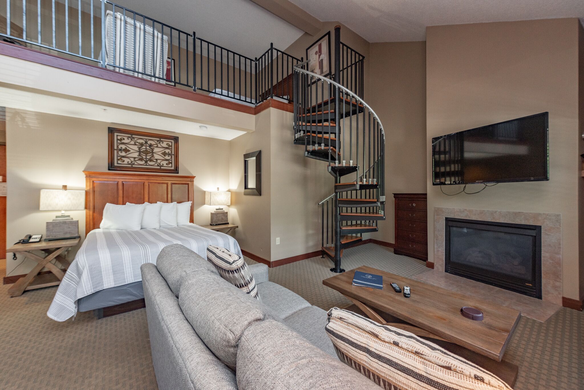 Suites at Silver Tree A304: Studio with Loft Suite, Fireplace, Private Balcony!