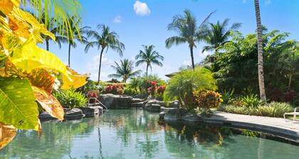 Mauna Lani Palm Villas D2 Corner Unit with Views of Historic Lava Fields