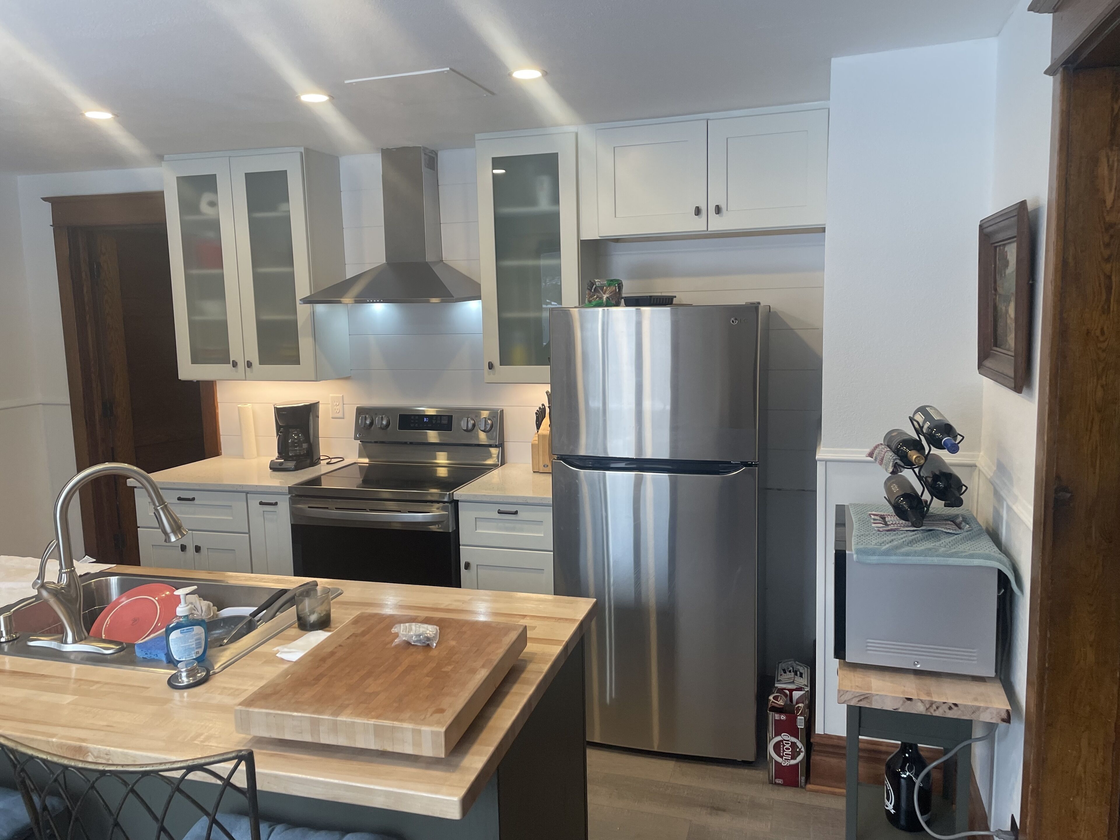 Ferguson Farmhouses on Oak Lake with 176 feet of shoreline in Kerrick Minnesota.