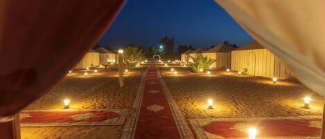 Outdoor banquet area