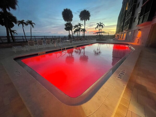 Outdoor pool, a heated pool