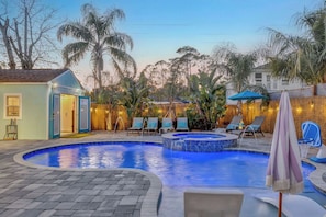A heated pool