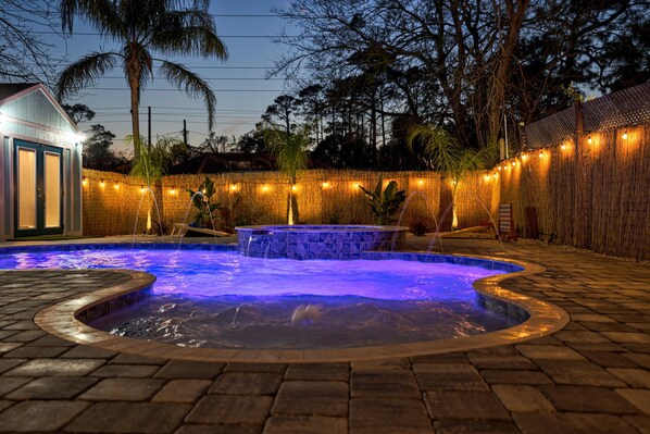 A heated pool