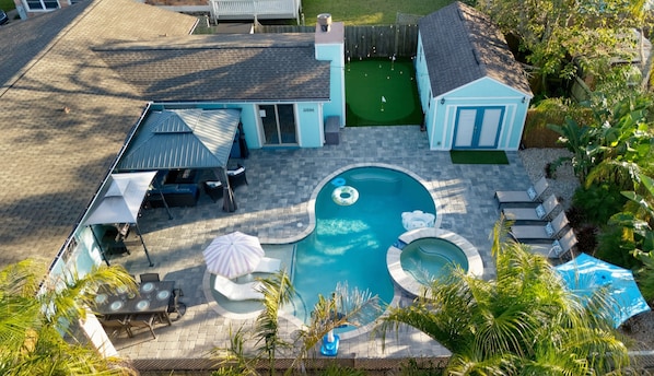 A heated pool