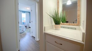 Condo, 2 Bedrooms | Bathroom | Towels - Jellyfish Hideaway by Sea Scape Properties (Carolina Beach)