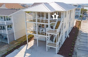 Exterior - Seaside Oceanfront Duplex by Sea Scape Properties (Wrightsville Beach)