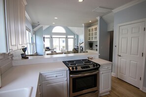 Duplex, 4 Bedrooms | Private kitchen | Oven, cookware/dishes/utensils - Salty Dog by Sea Scape Properties (Wrightsville Beach)