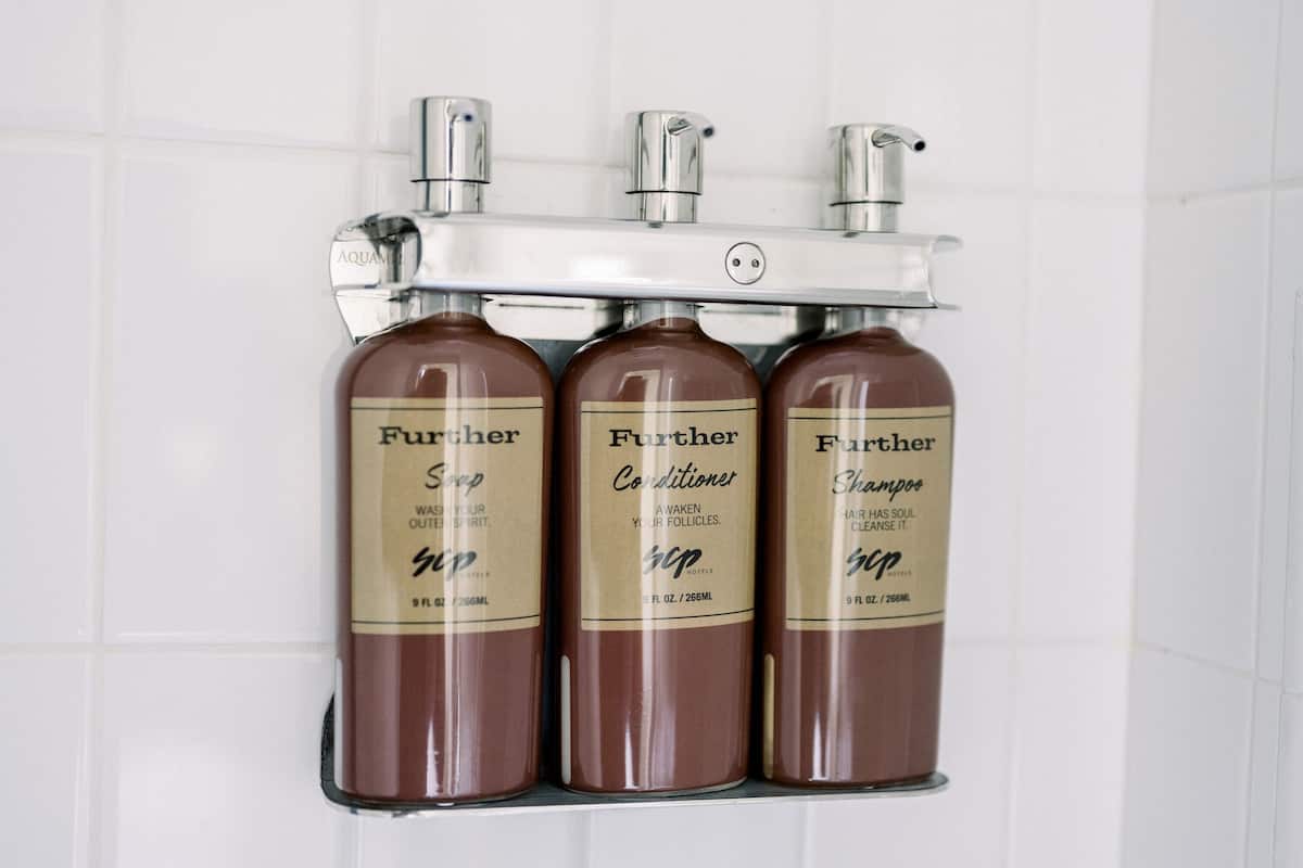 shower, rainfall showerhead, eco-friendly toiletries, hair dryer