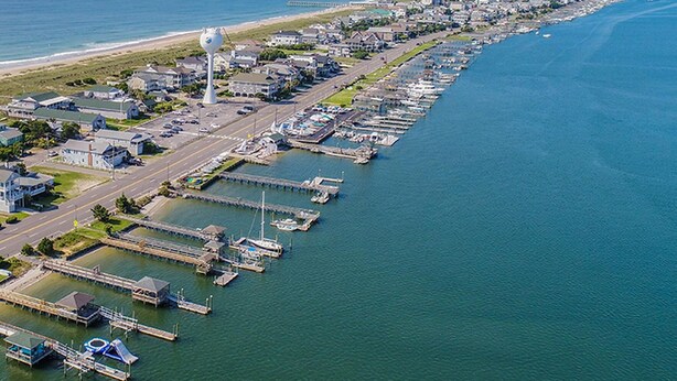Aerial view - Dock House by Sea Scape Properties (Wrightsville Beach)