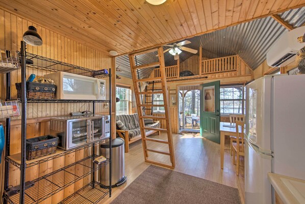 TV, DVD player, video library