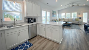 Duplex, 4 Bedrooms | Private kitchen - Pier Reviewed by Sea Scape Properties (Carolina Beach)