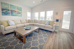 Duplex, 4 Bedrooms | Living room - Pier Reviewed by Sea Scape Properties (Carolina Beach)