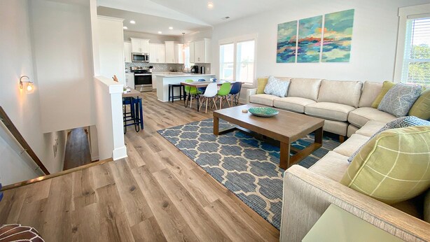 Duplex, 4 Bedrooms | Living room - Pier Reviewed by Sea Scape Properties (Carolina Beach)