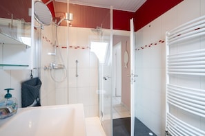 Shower, hair dryer