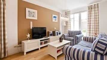 TV, DVD player, stereo