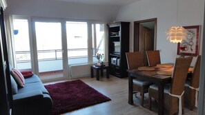 TV, DVD player, stereo